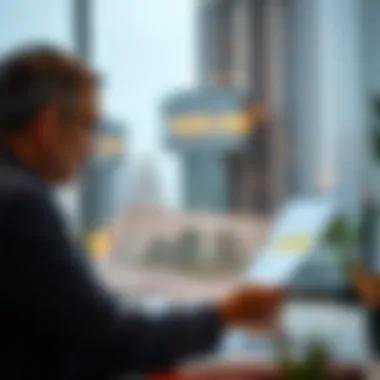 Strategic Investment in Dubai's Real Estate Investor analyzing market trends and property data