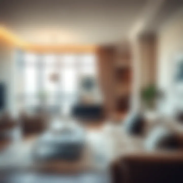 Modern one-bedroom apartment interior in Bur Dubai