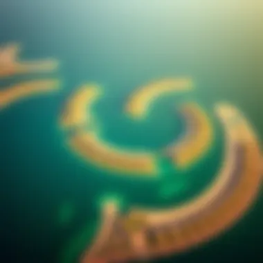 Aerial View of the Unique Shape of Palm Jumeirah Aerial view showcasing the unique shape of Palm Jumeirah