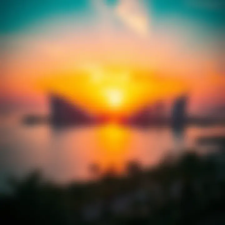 Vibrant Sunset Over Palm Jumeirah Vibrant sunset over the Palm Jumeirah