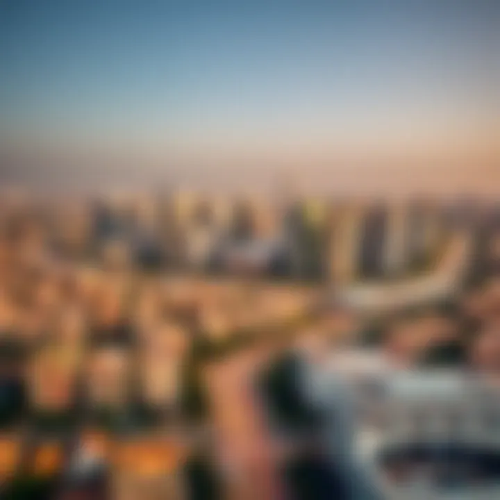 Panoramic View of Dubai Properties A panoramic view of Dubai's residential and commercial properties