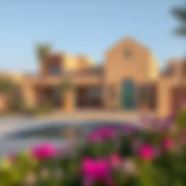 Modern and Traditional Architecture in Qattara Al Ain An architectural overview of modern developments in Qattara Al Ain juxtaposed with traditional structures.