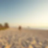 A panoramic view of Raha Beach showcasing its serene sands and azure waters