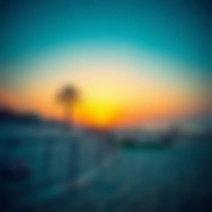 Evening Bliss at Raha Beach Vibrant sunset over Raha Beach highlighting recreational activities