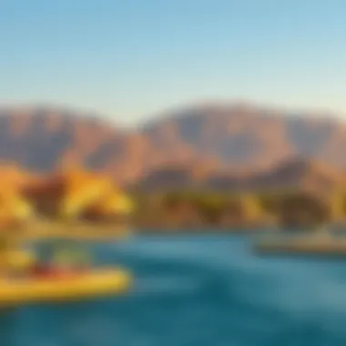 Scenic Beauty of Ras Al Khaimah A scenic view of Ras Al Khaimah with mountains in the background