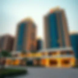 Stunning architectural view of Rashidiya Towers highlighting contemporary design elements