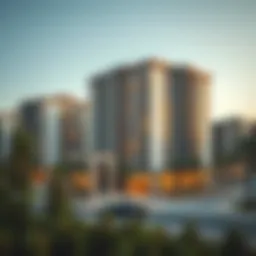 View of Al Warqa residential buildings showcasing modern architecture