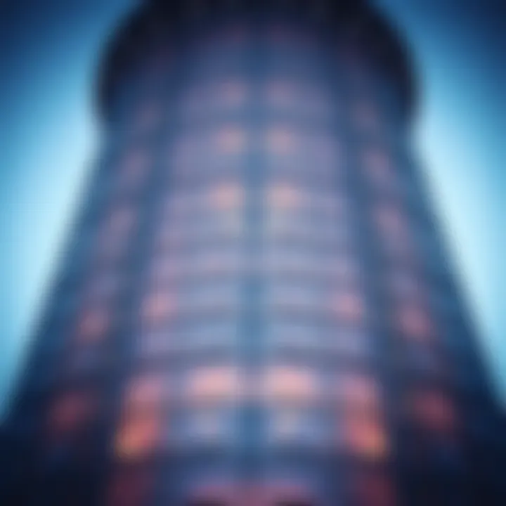 Close-up of the innovative facade of Safa One Tower