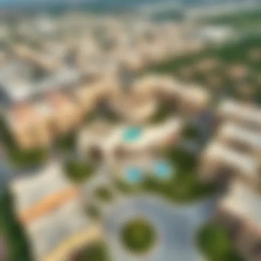 Aerial View of Savoy Park Aerial view of Savoy Park showcasing its unique architectural design