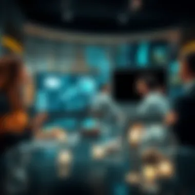 High-Tech Business Meeting in Silicon City Business meeting in a high-tech environment within Silicon City.