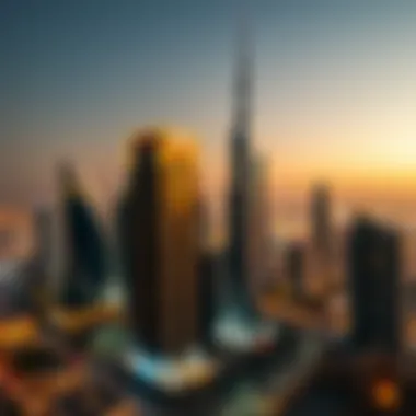 Dubai Skyline: Context of the Real Estate Market Overview of Dubai skyline highlighting the real estate market