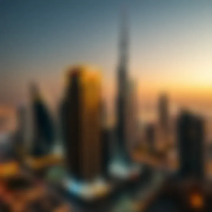 Dubai Skyline: Context of the Real Estate Market Overview of Dubai skyline highlighting the real estate market