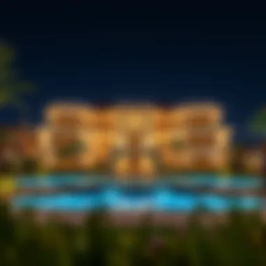 Illuminated Splendour Villa at Night Night view of a magnificently illuminated Dubai villa