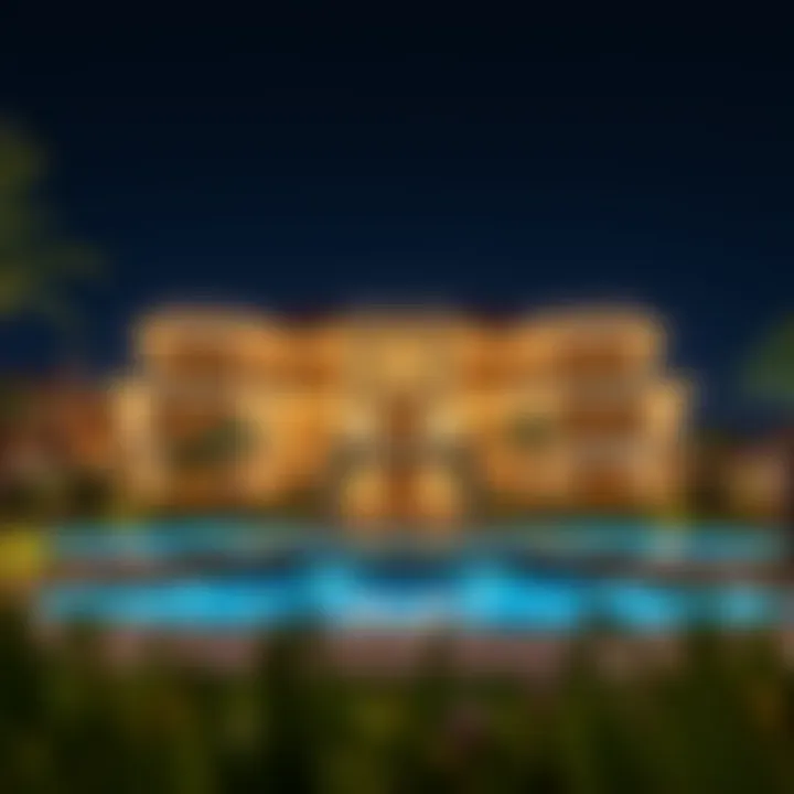 Illuminated Splendour Villa at Night Night view of a magnificently illuminated Dubai villa