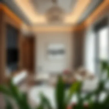 Elegant Studio Interiors: A Touch of Luxury Modern studio interior showcasing luxury amenities