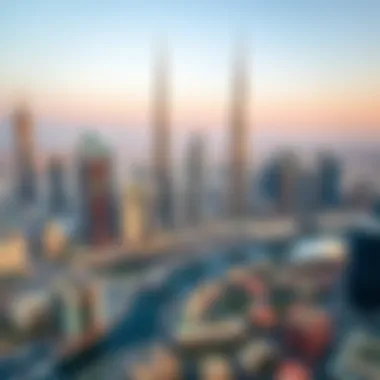 Dubai Skyline: A Testament to Architectural Excellence Panoramic view of Dubai's skyline with skyscrapers