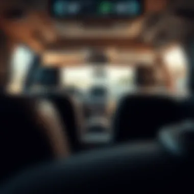 Comfortable Taxi Interior Interior of a taxi showcasing comfortable seating and modern amenities
