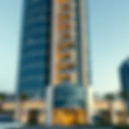 The stunning exterior design of Al Jabri Tower showcasing modern architectural elements.