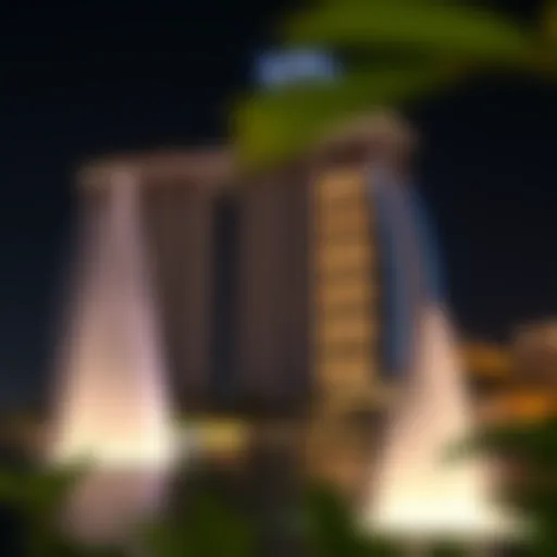 The Pointe at Night The Pointe at Palm Jumeirah illuminated at night