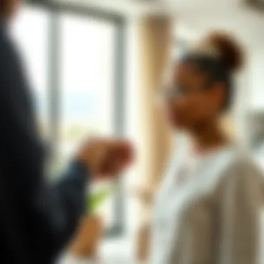 A tenant receiving keys to a new apartment