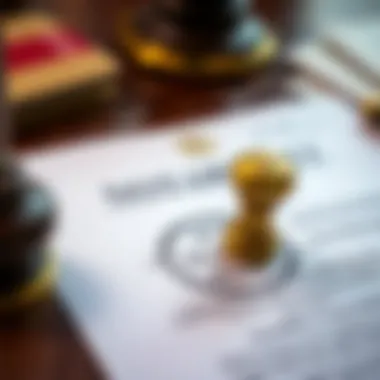 Notary Stamp on Legal Document A legal document with a notary stamp symbolizing trust and authenticity