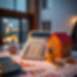 Visualizing the UAE Mortgage Calculator Illustration of a calculator with real estate elements