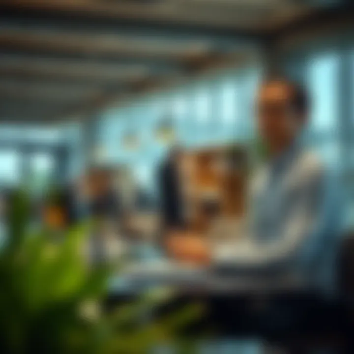 Broker Engagement in Real Estate Transactions A visual representation of a broker at work, engaging with clients in a real estate setting.