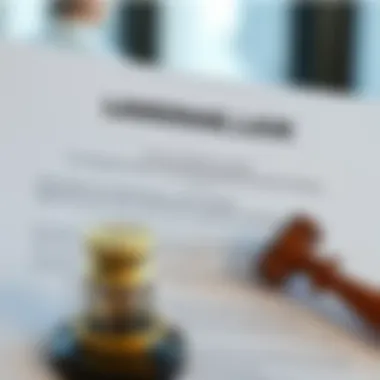 The Legal Framework of Broker Licenses in Dubai An illustration of a legal document representing the licensing framework for brokers.