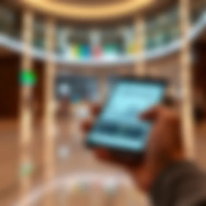 The Rise of Digital Finance in Dubai's Economy Digital finance transactions on a mobile device within a financial app