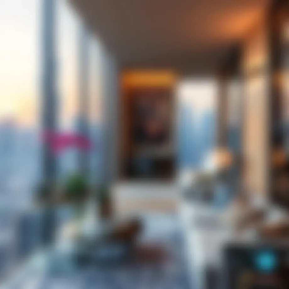 Luxury apartment in Dubai skyline