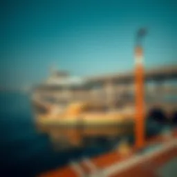 RTA Boat docking at a station in Dubai