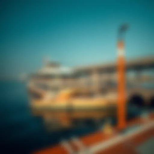 RTA Boat Docking in Dubai RTA Boat docking at a station in Dubai