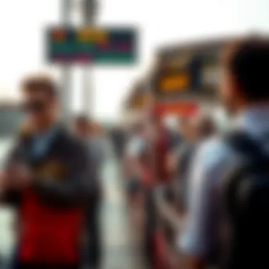 Passengers Boarding RTA Boat Passengers boarding an RTA Boat at a busy station