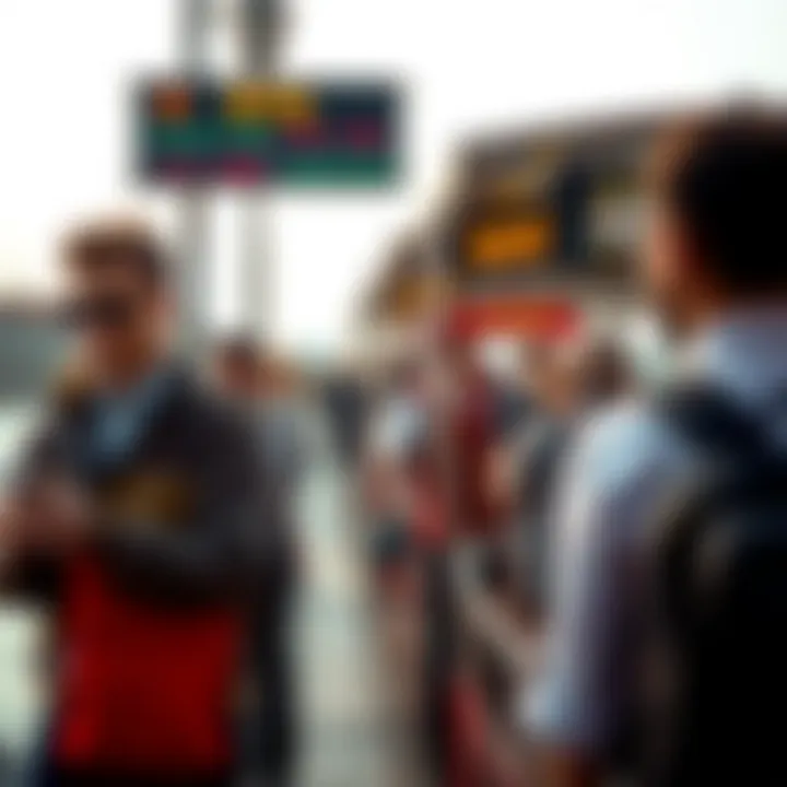 Passengers Boarding RTA Boat Passengers boarding an RTA Boat at a busy station