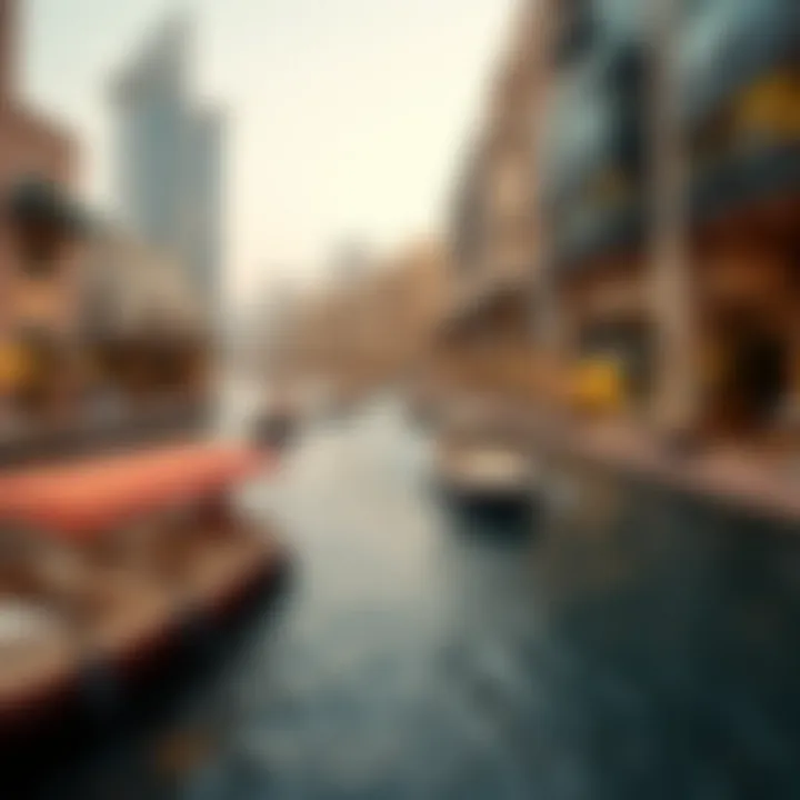 Dubai's Scenic Waterways A scenic view of Dubai's waterways with RTA Boats