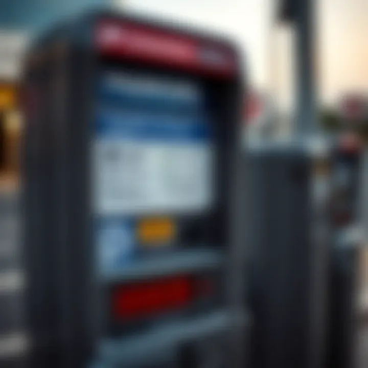 Parking Meter and Payment Options Close-up of a parking meter with payment options