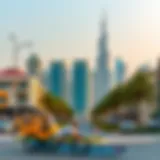 Dubai Real Estate Landscape Architectural representation of Dubai's real estate landscape