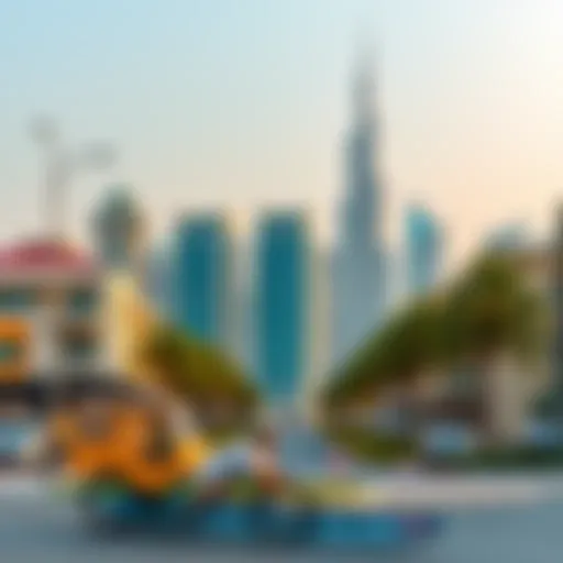 Dubai Real Estate Landscape Architectural representation of Dubai's real estate landscape