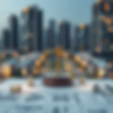 Legal Framework in Dubai Real Estate Illustration depicting the legal framework surrounding real estate transactions in Dubai