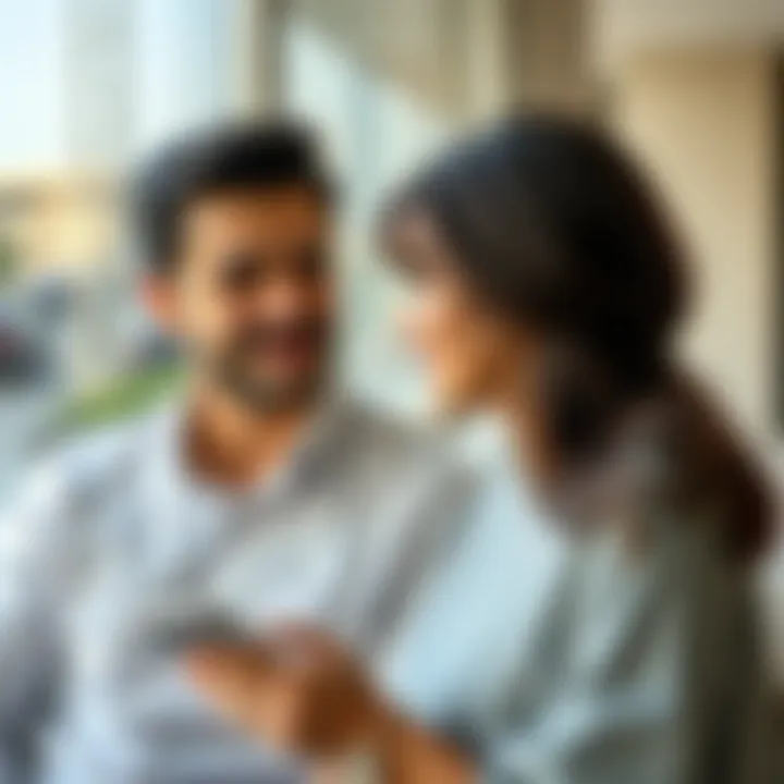 Couple Navigating Visa Challenges Expatriate couple discussing visa process