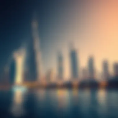 Dubai Landmarks and Spouse Visa Insights Iconic Dubai landmarks with visa symbols