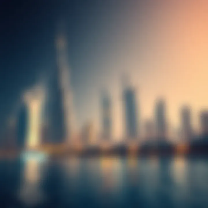 Dubai Landmarks and Spouse Visa Insights Iconic Dubai landmarks with visa symbols