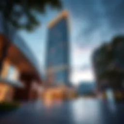 Architectural design of the Uniestate Sports Tower showcasing modern aesthetics