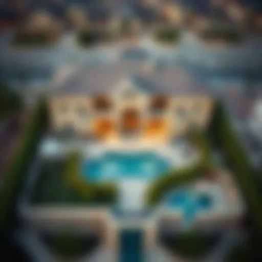 Aerial Perspective of Villa Yasmine Aerial view showcasing the stunning architecture of Villa Yasmine