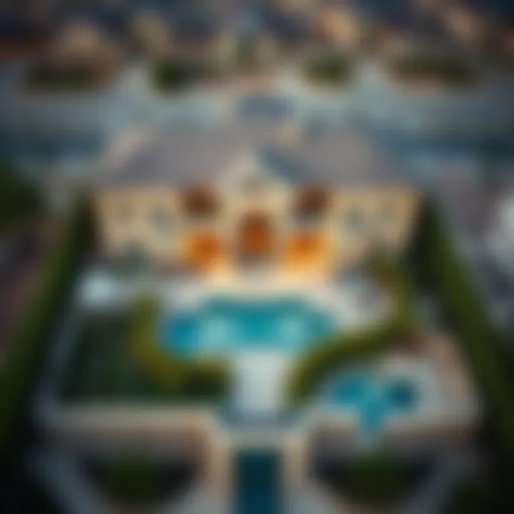 Aerial Perspective of Villa Yasmine Aerial view showcasing the stunning architecture of Villa Yasmine