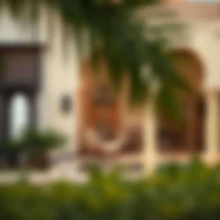 Architectural Features of Villa Yasmine Close-up of architectural details that define Villa Yasmine