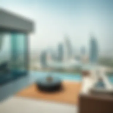 Breathtaking View from Villa Yasmine Scenic view from Villa Yasmine overlooking Dubai's skyline