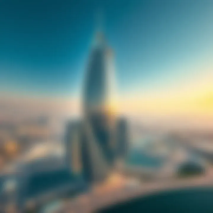 Aerial View of Zenith Tower A1 Stunning aerial view of Zenith Tower A1 showcasing its unique architectural design.